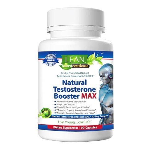 Lean Nutraceuticals – Natural Testosterone Booster + Dhea – 180 Capsules