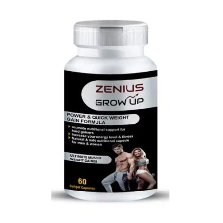 Zenius Grow Up Capsule For Weight Gain For Men & Women 100gm, 60 Capsules 